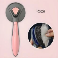 Pakeway T9 - Kattenborstel - Zelfreinigende Kattenkam - Roze - Massageborstel - 19,3 Cm