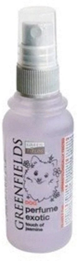 Hondenparfum Spray In 4 Geuren - Greenfields - Alchoholvrije En PH Neutrale Formule Tegen Onaangename Geurtjes - 50ml - Exotic 33 Hondenparfum Spray In 4 Geuren - Greenfields - Alchoholvrije En PH Neutrale Formule Tegen Onaangename Geurtjes - 50ml - Exotic -DierenPlezier 354x1200