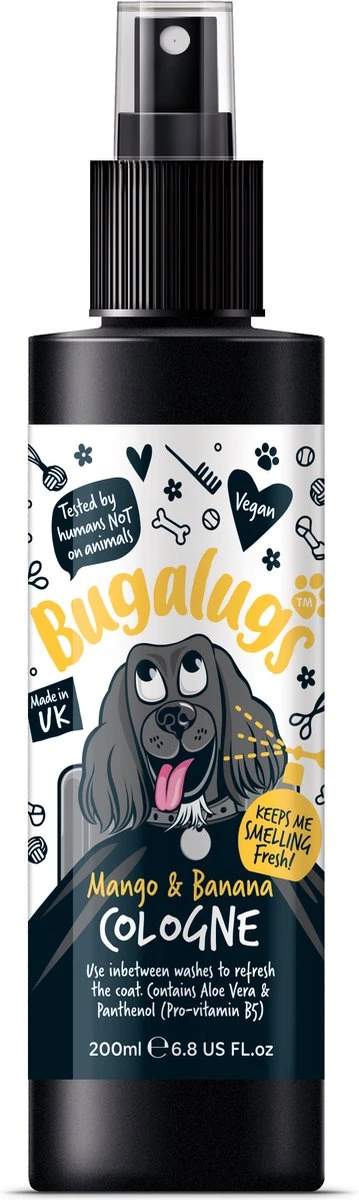 Bugalugs - Vachtverzorging Hond - Mango & Banana Hondenparfum - Alle Huidtypes - Dierproefvrij - Vegan - 200 Ml 3 Bugalugs - Vachtverzorging Hond - Mango & Banana Hondenparfum - Alle Huidtypes - Dierproefvrij - Vegan - 200 Ml