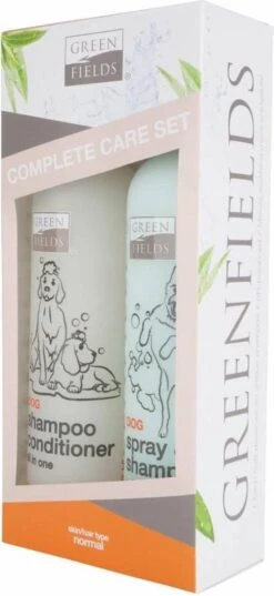 Greenfields Vacht Verzorging Set Voor Honden Shampoo, Conditioner & Droogshampoo 16 Greenfields Vacht Verzorging Set Voor Honden Shampoo, Conditioner & Droogshampoo -DierenPlezier 552x1200