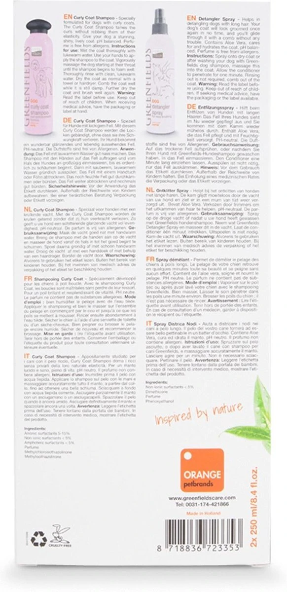Greenfields Labradoodle Vacht Verzorgingsset - Shampoo En Anti-Klit Spray Voor Langharige Of Krullende Vacht 12 Greenfields Labradoodle Vacht Verzorgingsset - Shampoo En Anti-Klit Spray Voor Langharige Of Krullende Vacht - Afbeelding 10