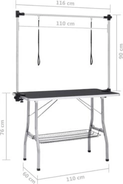 VIDAXL Hondentrimtafel Verstelbaar Met 2 Lussen En Opbergschap 27 VIDAXL Hondentrimtafel Verstelbaar Met 2 Lussen En Opbergschap -DierenPlezier 808x1200 1