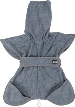 Super Absorberende Honden Badjas Grijs Maat L -DierenPlezier 842x1200