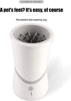 Merkloos Elektrische Hondenpootreiniger Draagbare Pet Voetenreinigingsborstel Zuigerkom Hondenvoetenreiniger Wasmachine Zachte Siliconenborstels Voor Modderige Poten Oplaadbare USB -DierenPlezier 846x1200