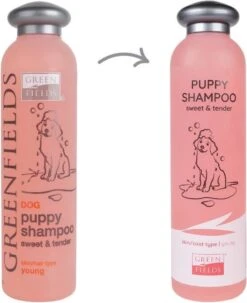 Greenfields - Milde Hondenshampoo Puppy - Zachte Shampoo Met Babypoeder Geur - Inhoud 270 Ml Of 5 Liter - 270 Ml 9 Greenfields - Milde Hondenshampoo Puppy - Zachte Shampoo Met Babypoeder Geur - Inhoud 270 Ml Of 5 Liter - 270 Ml -DierenPlezier 978x1200