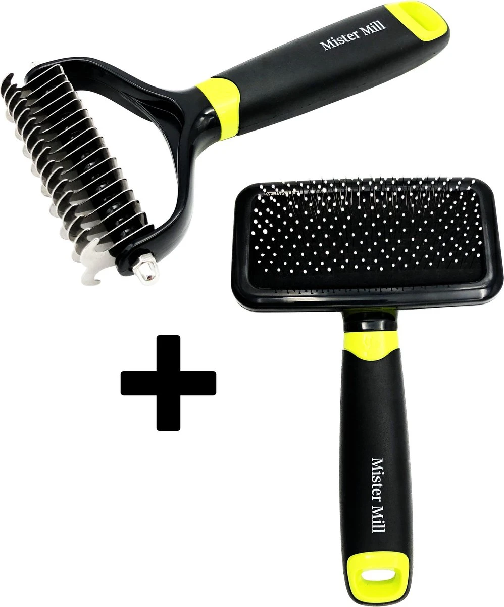 Mister Mill Professionele Set Honden Kattenborstel - Ondervachtkam Plus Slickerborstel 3 Mister Mill Professionele Set Honden Kattenborstel - Ondervachtkam Plus Slickerborstel